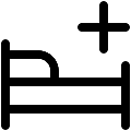UI Hospital Bed 2 Vector SVG Line Icon