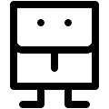 UI In Wall Tank Carrier Vector SVG Line Icon