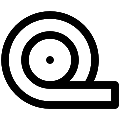UI Insulation Roll Vector SVG Line Icon