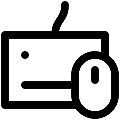 UI Keyboard Mouse Vector SVG Line Icon