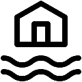 UI Lake House Vector SVG Line Icon