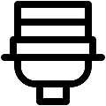 UI Lamp Holder 2 Vector SVG Line Icon