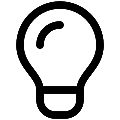UI Lamp Vector SVG Line Icon