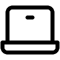 UI Laptop Vector SVG Line Icon