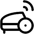 UI Lawn Mower Robot Vector SVG Line Icon