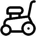UI Lawn Mower Vector SVG Line Icon