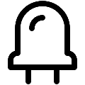 UI Led Diode Vector SVG Line Icon