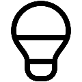 UI Led Lamp Vector SVG Line Icon