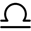UI Libra Astrology Vector SVG Line Icon
