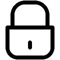 UI Lock Vector SVG Line Icon