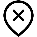 UI Map Marker Delete Vector SVG Icon