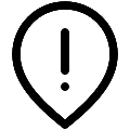 UI Map Pin Exclamation Vector SVG Icon