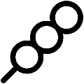 UI Meatballs Stick Vector SVG Line Icon