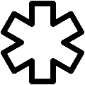 UI Medical Emergency Star Vector SVG Line Icon