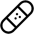 UI Medical Plaster Vector SVG Line Icon