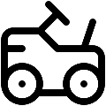 UI Mini Tractor Vector SVG Line Icon