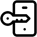 UI Mobile App Key Vector SVG Line Icon