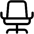 UI Office Chair Vector SVG Line Icon