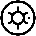 UI Optical Smoke Detector Vector SVG Line Icon