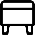 UI Ottoman Vector SVG Line Icon