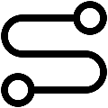 UI Path Way Vector SVG Line Icon
