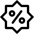 UI Percent Badge Vector SVG Icon