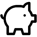 UI Piggy Bank Vector SVG Icon