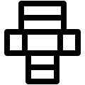 UI Pipe Adapter Vector SVG Line Icon