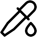UI Pipette Drop Vector SVG Line Icon