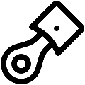UI Piston Vector SVG Line Icon