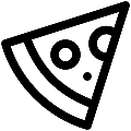 UI Pizza Slice Vector SVG Line Icon