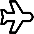 UI Plane Vector SVG Line Icon