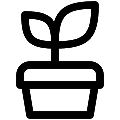 UI Plant Pot Vector SVG Line Icon