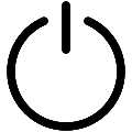UI Power Button Vector SVG Line Icon