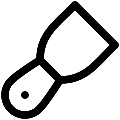 UI Putty Knife Vector SVG Line Icon