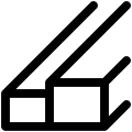 UI Rectangular Tubes Vector SVG Line Icon