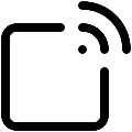UI Rfid Tag Vector SVG Line Icon