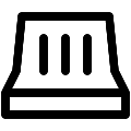 UI Road Barrier 2 Vector SVG Line Icon