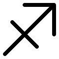 UI Sagittarius Astrology Vector SVG Line Icon
