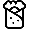 UI Shawarma Vector SVG Line Icon