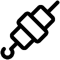 UI Shish Kebab Vector SVG Line Icon