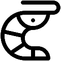 UI Shrimp Vector SVG Line Icon