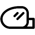 UI Side View Mirror Vector SVG Line Icon