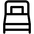 UI Single Bed 2 Vector SVG Line Icon