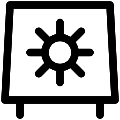 UI Solar Panel 3 Vector SVG Line Icon