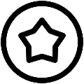 UI Star Circle Vector SVG Line Icon