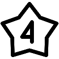 UI Star Four Vector SVG Line Icon