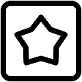 UI Star Square Vector SVG Line Icon