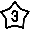 UI Star Three Vector SVG Line Icon