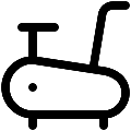 UI Stationary Bicycle Vector SVG Line Icon